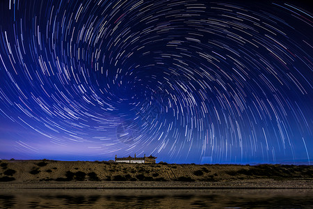 炼剑青海湖二郎剑星空背景