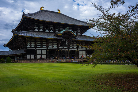 寺庙遗址日本奈良东大寺背景