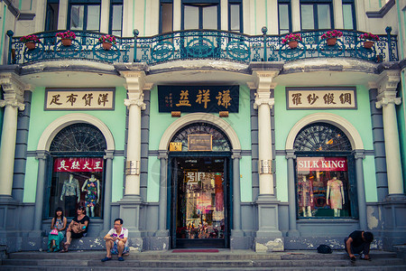 旅游商店北京大栅栏背景