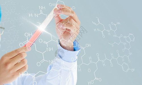 高分子聚合物医生在做医学分子研究设计图片