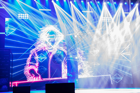 电脑光效素材舞台灯光现场背景