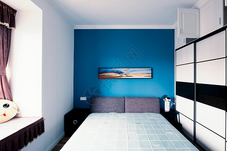 床头画现代简约卧室装修风格图背景