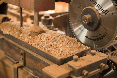 工匠素材木材加工的机器背景