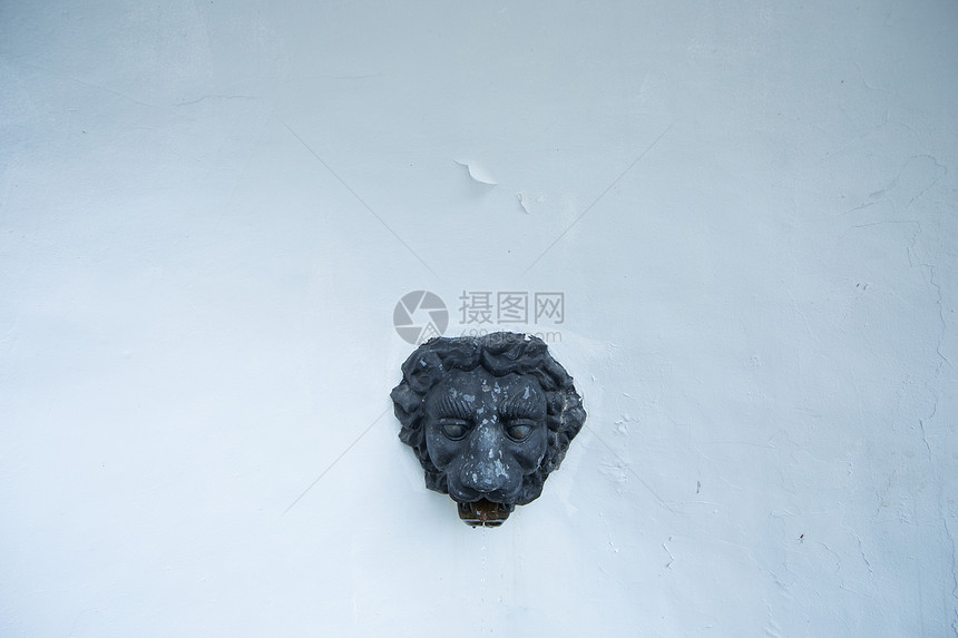 狮头雕塑图片
