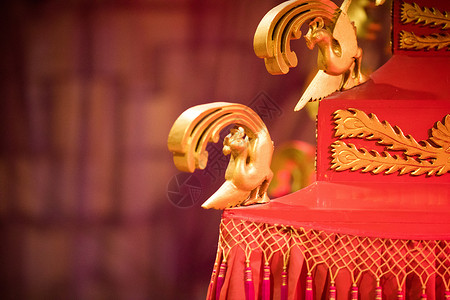 龙凤吉祥中国元素传统婚礼八抬大轿背景