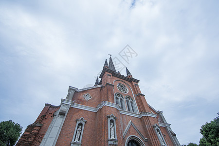 教堂建筑西方的钟高清图片