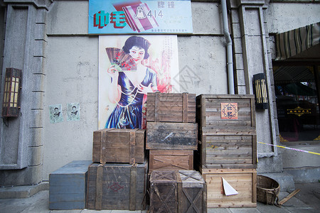 老上海场景旧上海巷尾高清图片