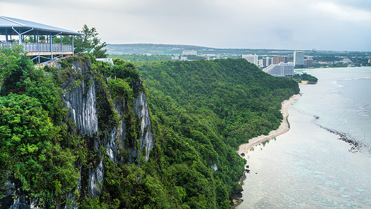 关岛情人崖背景