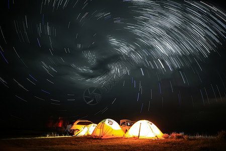 茶卡星轨天空夜茶高清图片