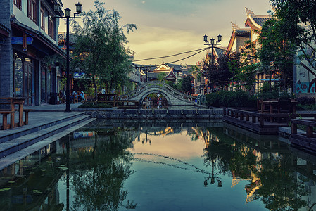 荔波古镇古桥背景图片