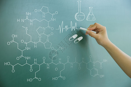 医疗授课医生黑板讲课高清图片