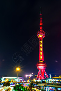 车辆结构素材上海东方明珠电视塔夜景背景