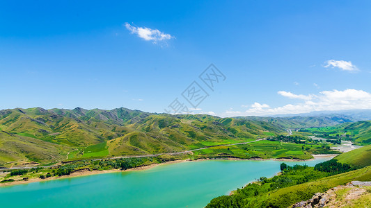 郎河新疆昌吉自然风光背景