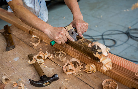 木料的木匠的工具背景
