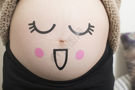 孕妇照肚子表情图片