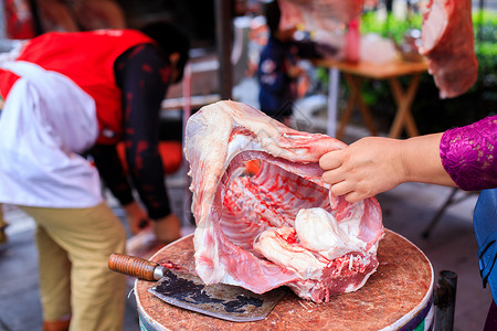 剁肉生肉剁肉高清图片