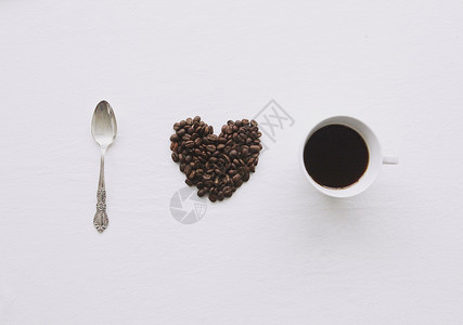 黑咖啡早餐我爱咖啡背景