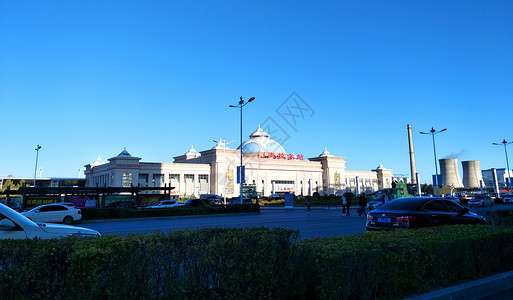 海拉尔火车站背景图片