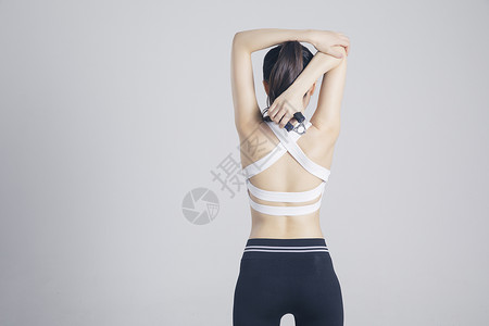 臀部运动握力器健身的运动女性背景