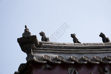 房檐滴水老北京的房檐背景