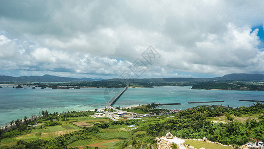 享受冲绳大海冲绳离岛全景背景