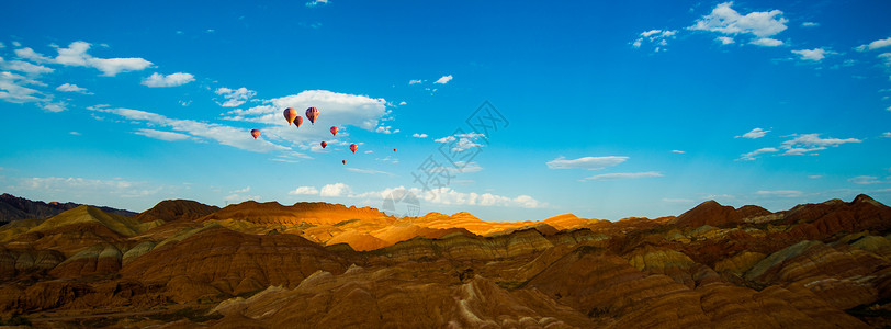 蓝天七彩素材丹霞地貌光影背景