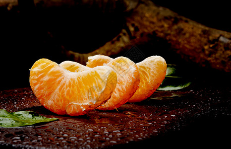 橘子鲜果边框椪柑橘子新鲜水果背景
