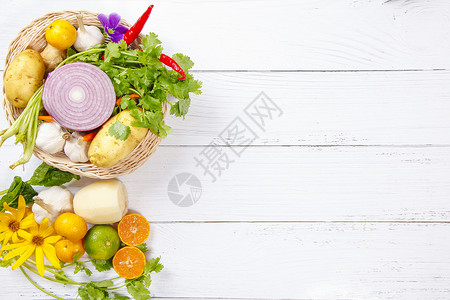新鲜蔬菜白色水果蔬菜果蔬高清图片