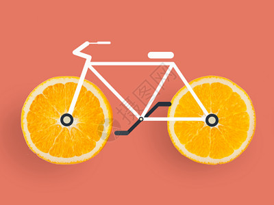 橙子元素健康生活设计图片