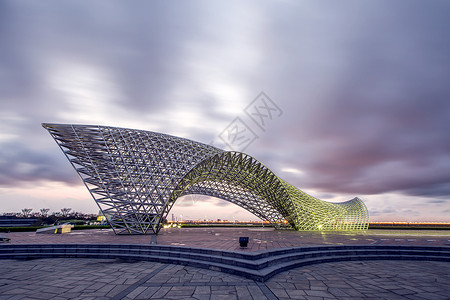 钢构设计素材上海南汇嘴钢雕背景