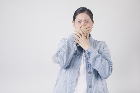 恐怖女人情绪女性棚拍背景