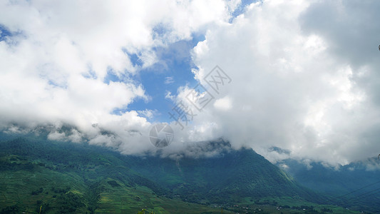 越南沙坝山地唯美自然风光图片