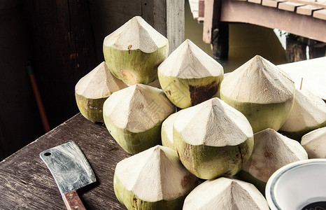 泰国椰子绿色椰子高清图片