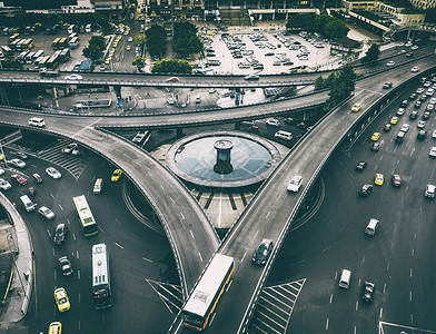 道路标线菜园坝立交背景