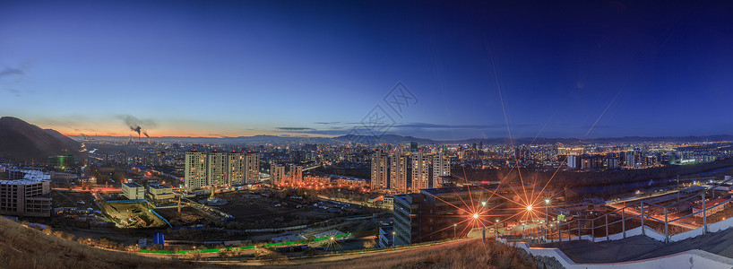 城市夜景天际线全景图背景图片