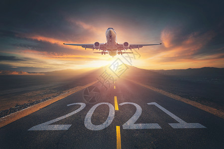 新年广告飞向2021设计图片