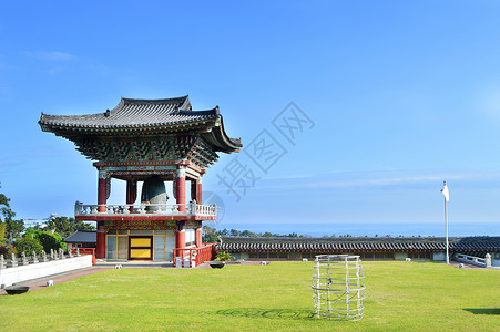 栉田神社韩国济州岛名胜地标药泉寺背景
