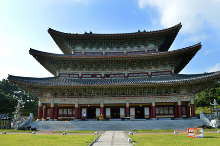 韩国济州岛名胜地标药泉寺背景