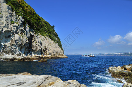 韩国济州岛大海海岛自然风光背景图片