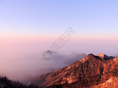 泰山云海泰山山顶风景背景