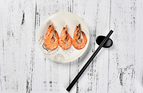海鲜产品龙虾淡水虾大虾背景图片
