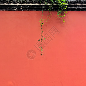 红色的墙壁岳庙庙墙高清图片