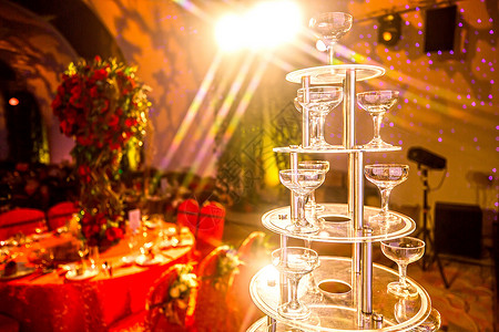结婚装饰素材婚礼现场酒杯烛台背景
