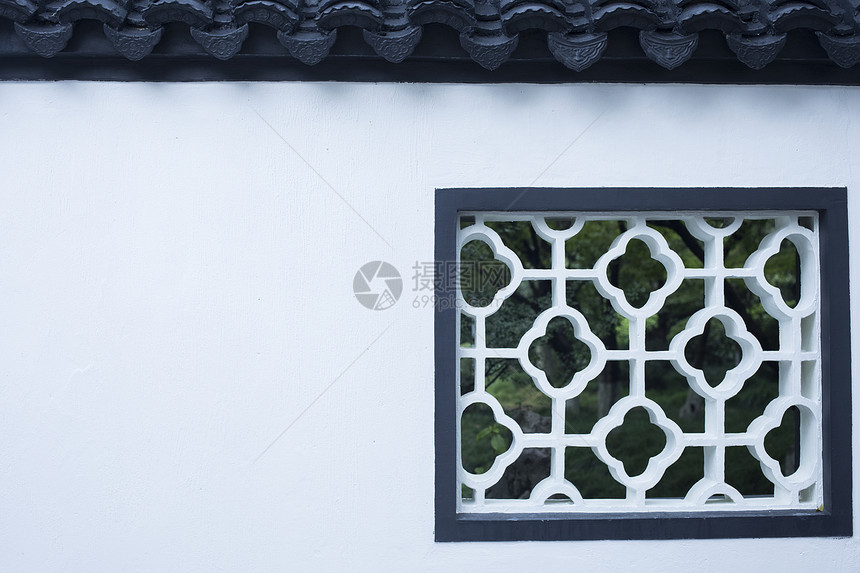 中国风的古建筑窗图片