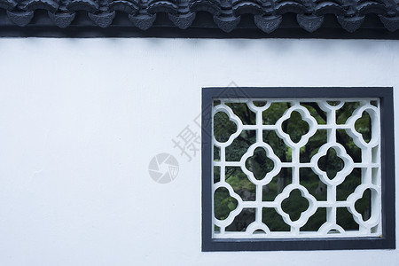 中国元素窗中国风的古建筑窗背景