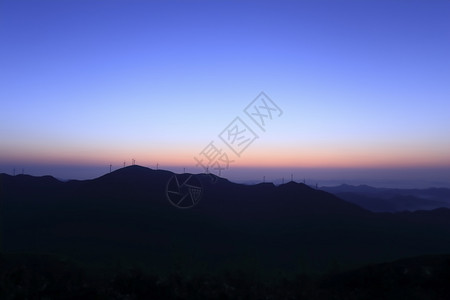 山上的日出山头风景高清图片