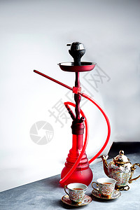 阿拉伯水烟阿拉伯茶壶高清图片