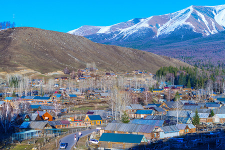 中皇山新疆西北第一村白哈巴背景