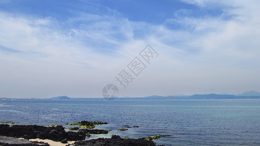 韩国济州岛牛岛海边大海唯美风景照背景图片