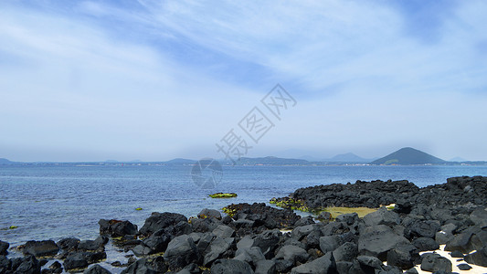 海边照韩国济州岛牛岛海边大海唯美风景照背景